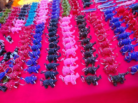 80 beaded Keychain, elephant Keychain, assorted animals keyholder, bag charms