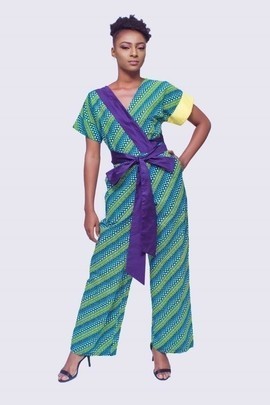 African Print Kimono Wrap Jumpsuit, Kimono Jumpsuit, Ankara Jumpsuit, African Print Jumpsuit