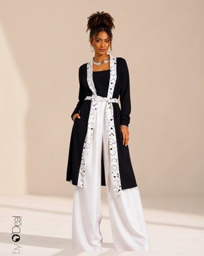 Maxi kimono with belt
