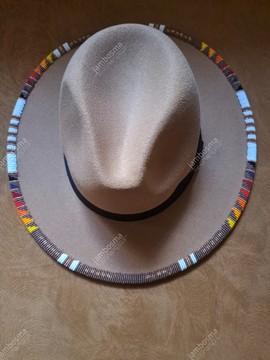 Fedora hats, beaded african hats, women hats