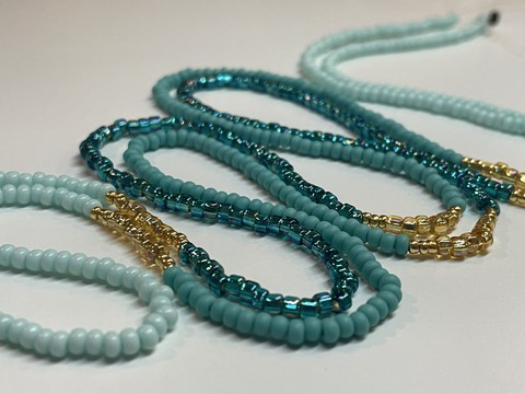 Tropical Waters - Luxury Waistbeads, Waist Chain, Bayas, Bine Bine, Binbin, Belly Beads