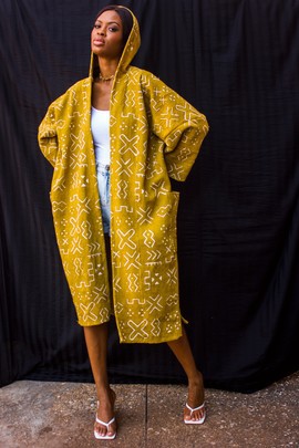 Bow Down Hooded Bogolan Cloak (Pre-Order)