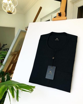 A Charcoal Black Zip Line Kaftan!