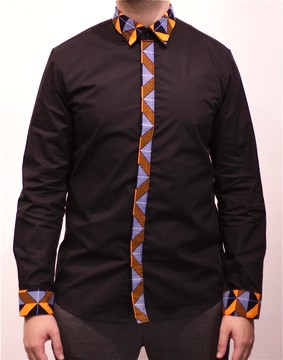 Chemise slim homme "Su" noir