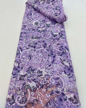 Beaded lace, fabric for wedding, lace for wedding dress, lace   (5 yards )