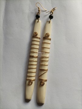 African brass earrings, brass jewelry