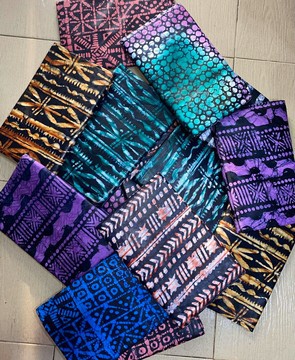Handmade Batik, Adire 5 yards, African Cotton Batik, Nigerian Tie Dye, Mali Kampala