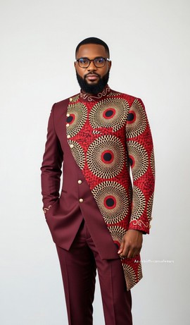 Costume safari pour homme bordeaux