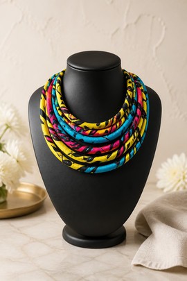 wax necklace, ethnic necklace, african, masai