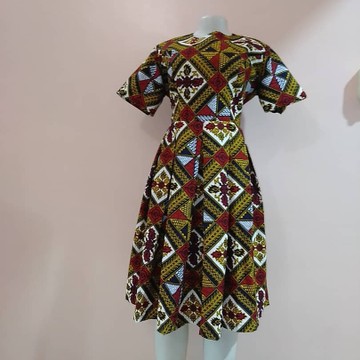Amarachi African Print Midi Dress