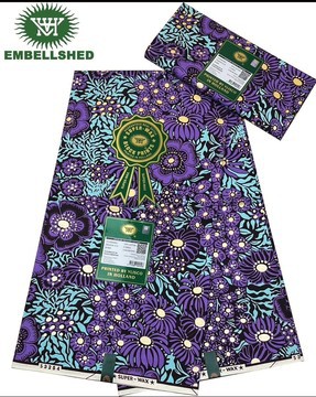 Embellished Ankara Wax Fabric 6 yards/African Fashion/ African fabric/ African dress