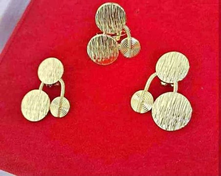 ✨ Ensemble bague &amp; boucles d’oreilles en plaqué or ✨