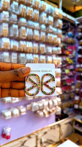Boucles d’oreilles originales colorées en perles | Bijoux géométriques scintillants pour femmes
