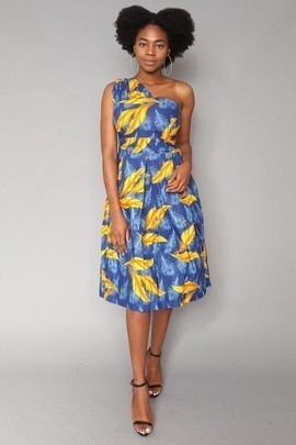 ADENSECRET SUKANMI AFRICAN PRINT ANKARA DRESS
