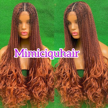 Perruque tresse French Curl avec fermeture 2*4