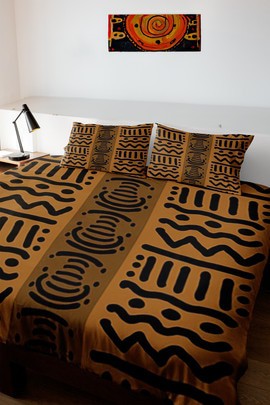 Kuba Print Black Owned Bedding Set Duvet and Pillow Covers (MORE SIZES AVAILABLE)