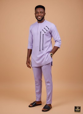 Mauve Two-Piece Kaftan