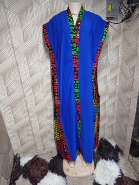 African Kimono and Palazzo Pants Set – 2 Piece Ankara Wide Leg Trouser Outfit