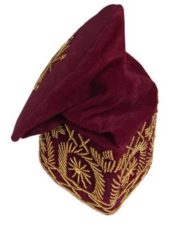 Embroidered Velvet Fila Cap, Yoruba Groom Hat, African Wedding