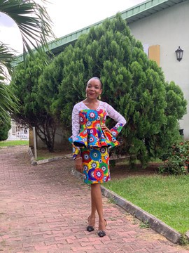 Karo Ankara Peplum Skirt &amp; Blouse Set