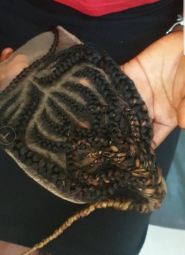 16 inches 6x6 inches braided closure patch for men