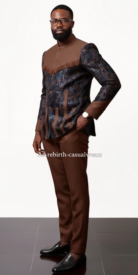 Two-color safari suit