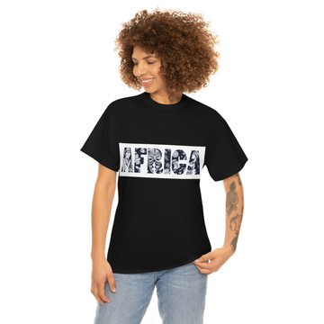 Africa Sign Casual Style T-Shirt | Afro Inspired Minimal Graphic Tee | Cultural Streetwear Cotton