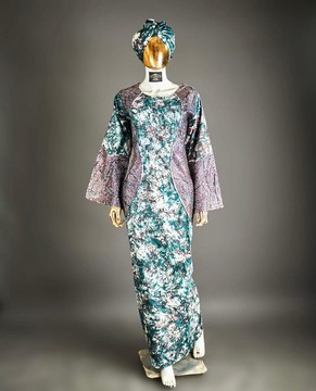African Embroidered Kaftan/ Vlisco Super wax/ African Boubou/ Ankara Bubu Kaftan