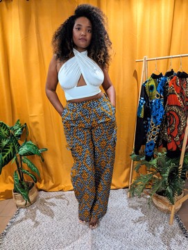 Cindy high waist pants in CARGO style loincloth