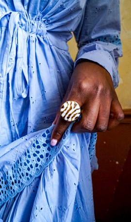 Bague bronze et Os « Matou »