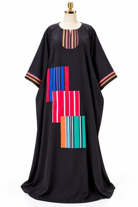Robe Bubu noire de luxe, mode africaine du Nigeria, robe grande taille