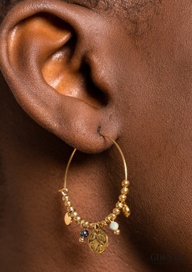 Boucles d'oreilles acier "Créoles"