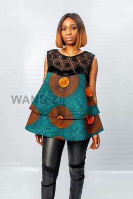 African Print Lace Top, Ankara Top, African Womens Clothing, African Clothing