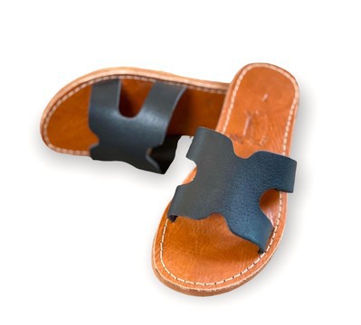 Sandale en cuir véritable haute qualité fait main mode femme