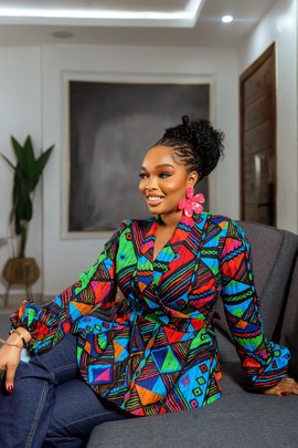Basque TOP IN WAX KENTE libaya by ekeeya-creations - Peplum Tops