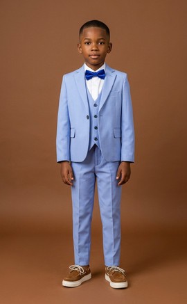 Kids' 3-Piece Sky Blue Suit Set