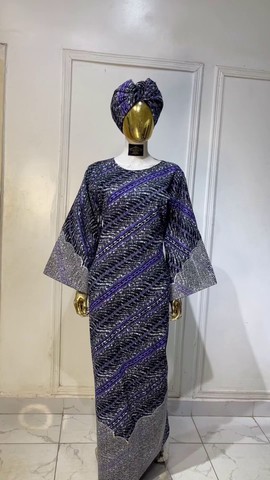 African Embroidered Kaftan/ Vlisco Super wax/ African Boubou/ Ankara Bubu Kaftan