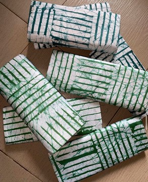 Handmade Batik, Adire 5 yards, African Cotton Batik, Nigerian Tie Dye, Mali Kampala