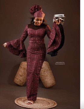 Robe longue Maxi africaine Nikky, robe ajustée africaine