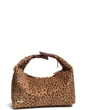 Mini Hobo In Dark Brown Leopard Fur