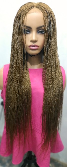 Braids wig,micro braids , single part lace closure wig