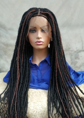 Braids wig,wig for black women,  goddess faux locs,free shipping