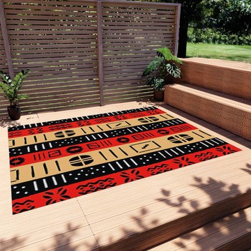 Colorful Outdoor Rug African Print Carpet (LARGER SIZES AVAILABLE)