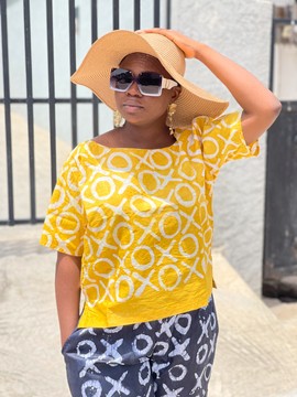 African Batik Mix &amp; Match 2 piece(Yellow, Black)