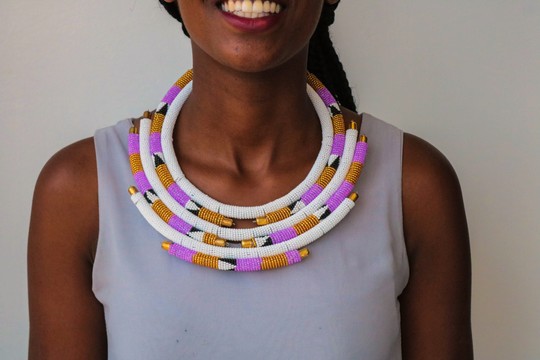 Collier de perles africaines, collier en couches, bijoux de femmes africaines, collier Tribal, cadeau pour elle