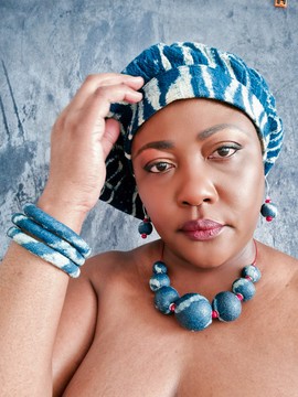 Traditional NDOP fabric necklace and 925 silver