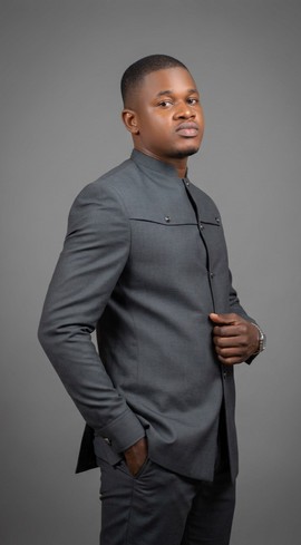 Nigerian senator follows | Men's Mandarin collar senator suit