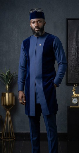 Vêtements africains pour hommeEnsemble trois pièces pour homme