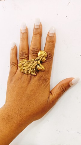 Mama Africa ring,brass ring, African jewelry, handmade ring, adjustable ring, unique ring.