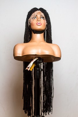 Black dreads Full lace lisa bonnet back combed locs 30inches